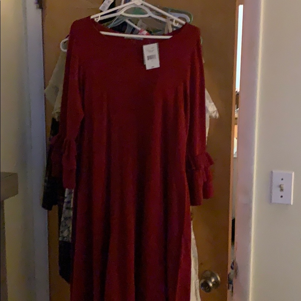 Red sweater like dress